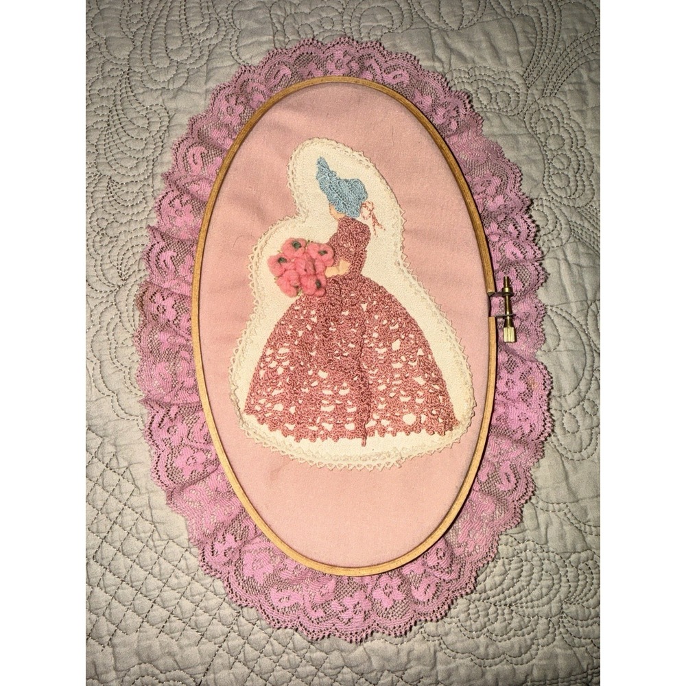Handmade Victorian Ribbon And Lace Girl Bouquet Bonnet Romantic Chic Girly